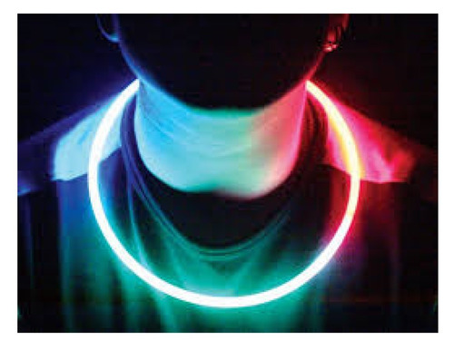 25 Collares De Neon Bicolor Luminosos Cotillon Luminoso