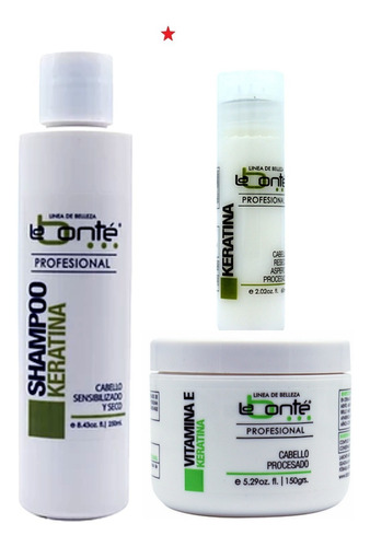 Kit Keratina La Bonte Shampoo+keratina+vitamina