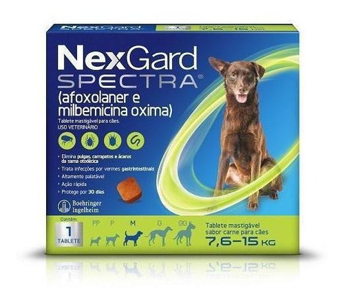  Nexgard Spectra Antipulgas E Carrapato Cães De 7,6 A 15kg