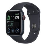 Apple Watch Se Gps + Cellular - Caixa Meia-noite De Alumínio 44 Mm - Pulseira Esportiva Meia-noite - Padrão