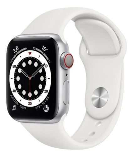 Apple Watch  Series 6 (gps+cellular) -  Prata De 40 Mm 