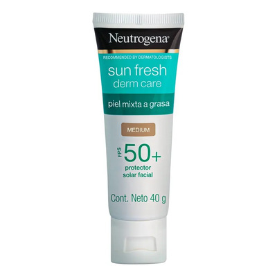Neutrogena Sun fresh Protector Solar Facial Tono Medio Niacinamida FPS50+, 40g | MercadoLibre