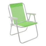 Cadeira De Praia Alta Lazy Sannet Em Alumínio Verde Belfix