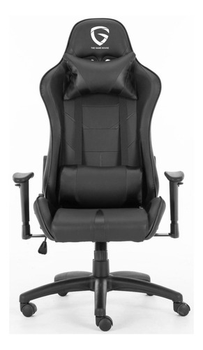 Silla De Escritorio The Game House Nova D-328 Gamer Ergonómica  Negra Con Tapizado De Cuero Sintético