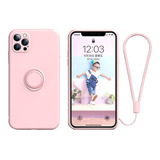 Funda Silicon Anillo Magnético Para iPhone 13 Pro Max 