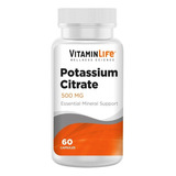 Citrato De Potasio (500mg/60 Cápsulas) Vitamin Life