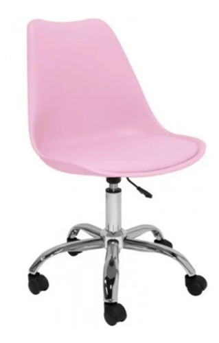 Silla Tulip Eames Blanca Oficina Altura Regulable Ruedas 