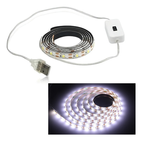 Tira Luz Led Blanca Con Sensor Para Cocina Baño Armario 2m