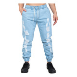 Pantalon Jogger Hombre Jean Mom Oversize Roturas Premium