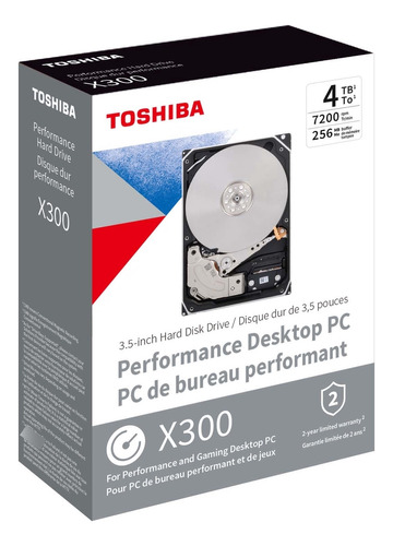 Toshiba Disco Duro Interno 4tb, X300 3.5 , Sata Hdwr440xzsta