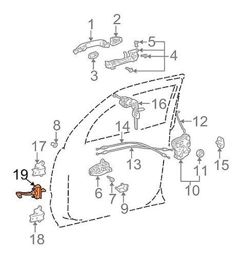 Freno Soporte Visagra Puerta L Toyota 4runner Fj 03-09  Foto 3