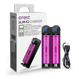 Cargador Doble Baterías Efest K2 + Par Bateria Samsung 30q