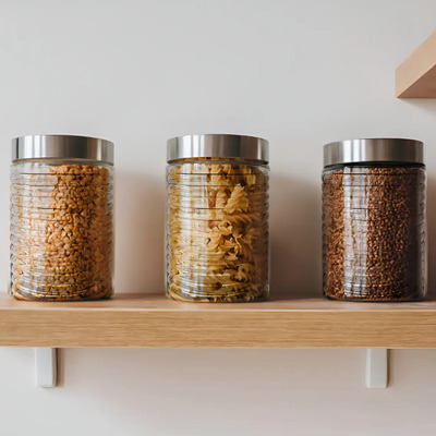 6 Frascos Vidrio Almacenamiento Organizador Cocina 1 Litro | Meses sin interés