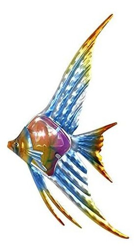 Liffy Metal Fish Wall Decor Angelfish Art Escultura Colgante