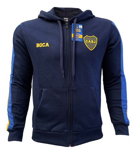 Campera Rustica Tiras Boca Juniors Con Licencia Oficial 