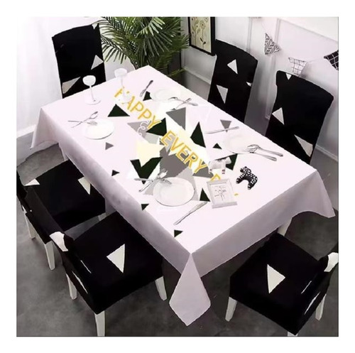 Set De Mantel Para Comedor Con 6 Fundas Para Silla