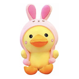 Peluche Patito  Suave 22 Cm Con Disfraz De Conejo