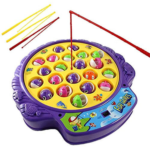 Haktoys Juego  Niños Tabla Giratoria De Una  Capa, Peces