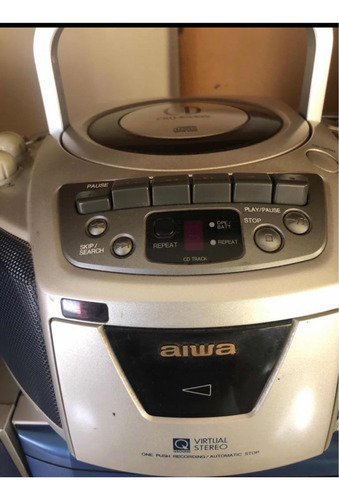 Minicompomente Aiwa Cd Y Caset Virtual Impecable