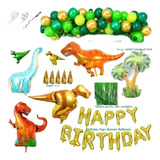 Kit Decoración Globos Fiesta Dinosaurios  