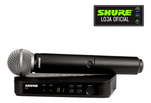 Microfone Sem Fio Bastão Blx24br/sm58-j10 - Shure