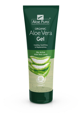 Aloe Pura Gel De Piel De Aloe Vera Organico 3.4 Fl Oz