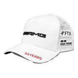 Gorra Lewis Hamilton Mercedes F1 Curva Amg Blanca 55 Years