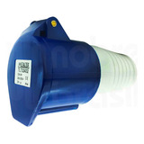 Tomada Industrial De Sobrepor 32a 220v 2p+t - Metaltex Cor Azul