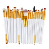 Set 20 Brochas Maquillaje Artístico Sintéticas Rostro Pincel