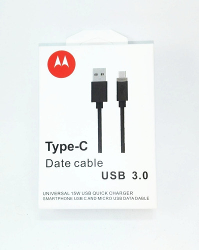 Cable Tipo C Motorola Carga Rápida 3.0 Moto G8-z2play-z3play