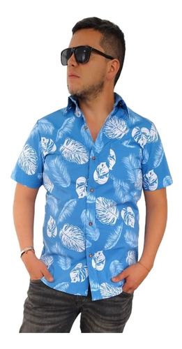 Camisas Playeras Hawaiana Hombre Algodón 100%