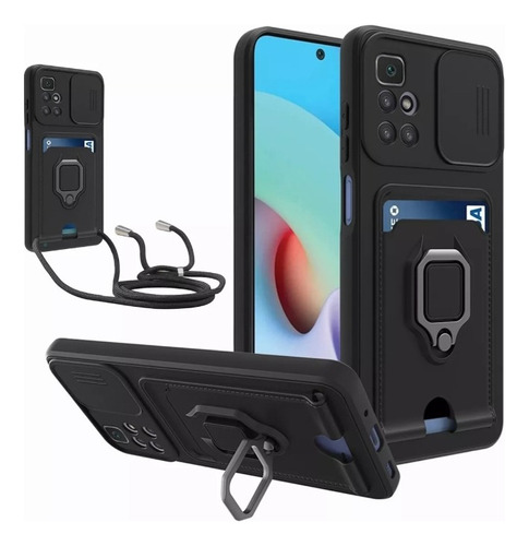 Funda Para Xiaomi Redmi Con Protección De Cámara Y Soporte