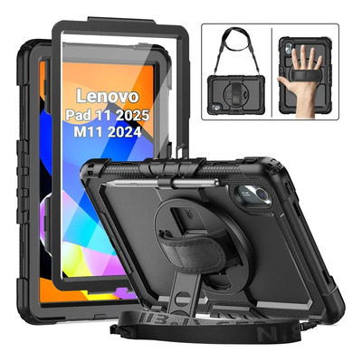 Mica+ Funda Para Lenovo Idea Tab 11\u002Fxiaoxin Pad 11 2025\u002F24\u002Ftab M11 2024\u002Ftab k11Gen 2 11 Pulgadas Modelo (tb-335fc\u002Ftb-330fu\u002Ftb-330xu\u002Ftb-331fc\u002Ftb336fu\u002Ftb336zu) Soporte giratorio de 360 y Correa | MercadoLibre