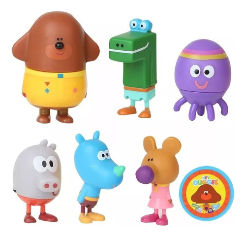 Hey Duggee Kit Com 6 Bonecos 7 A 10 Cm Novo Lacrado