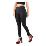 Jeans Dama Tiro Alto Stretch Mezclilla Negro 070-16 Cklass