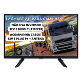 Tv Smart Digital 12v 24 Pol 12 Volts Para Caminhão + Antena