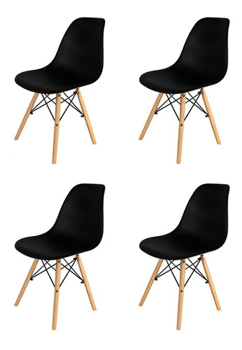 Sillas Eames De Comedor Nordicas X4 Unidades