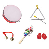 5 Peças Instrumento De Percussão Montessori Mão Olho