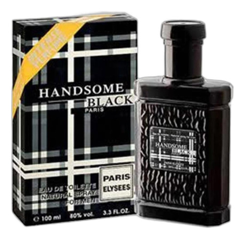 Perfume Edt Paris Elysees Handsome Black 100 Ml Masculino