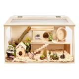 Casa De Hamster Prolee Madera Extra Grande Ratones Y Habitat