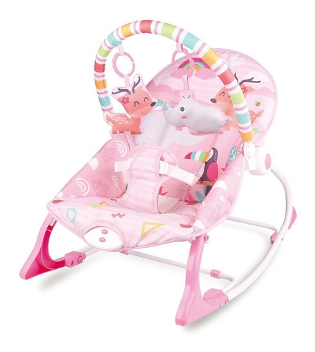 Cadeira De Descando Para Bebê Vibratória Balanço Deitado Musical 18kg Happy Baby Style