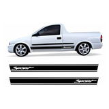 Faixa Lateral Corsa Chevrolet Picape Pick Up Sport Adesivo Par Imp120 Dx