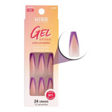 Unhas Postiças Kiss Ny Gel Extend Bailarina Com 24un Gn02b