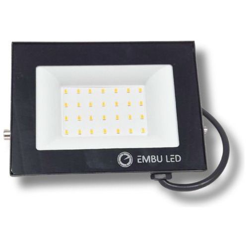 Refletor Led 50w Rgb Slim Ip67 Embu Led C/ Controle Remoto