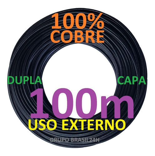 Cabo Rede Cat5e 100m 100% Cobre Uso Externo Dp Capa Multitoc