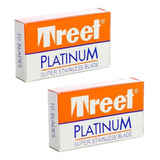 Filos Treet Platinum Navaja Barberia Afeitar X 2 Cajas 