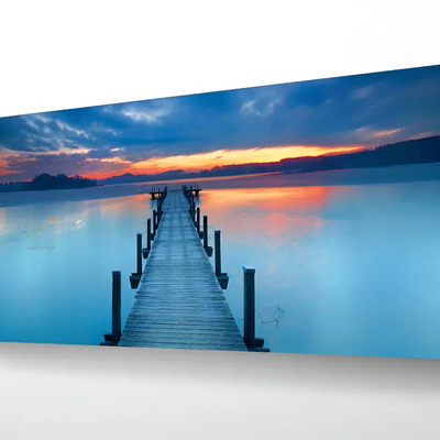 Cuadro Decorativo Para Sala Recamara O Comedor Panoramic Mar Color Bastidor Armazón Sarga | Meses sin interés