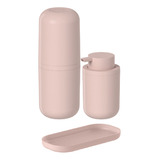 Kit Conjunto Lavabo Bancada 3 Peças Bold Ou Rosa Duna Fosco