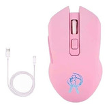 Mouse Inalambrico Recargable Sailor Moon Rosa Raton Pc Ergo