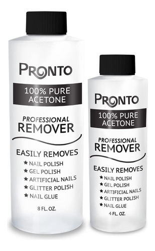 Pronto Removedor De Esmalte De Unas De Gel 100% Acetona, Rem